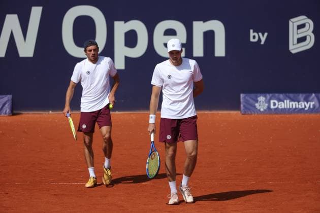 17 04 2025, BMW Open MTTC Iphitos ATP Tour 500, Munich, Tennis, Sport, in the picture Jakob Schnitter and Mark Wallner GER