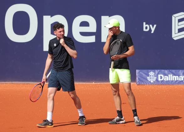 17 04 2025, BMW Open MTTC Iphitos ATP Tour 500, Munich, Tennis, Sport, in the picture Justin Engel and Max Hans Rehberg GER