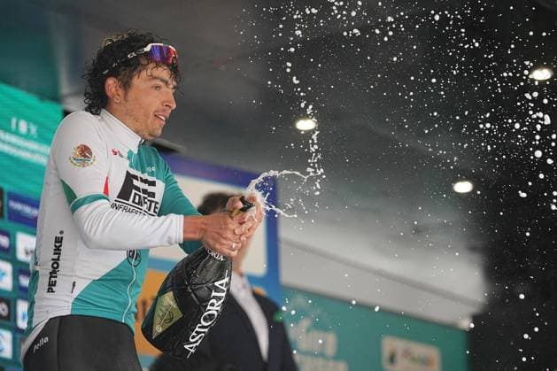 CALLEJAS SANTOS Edison Alejandro stage winner during the Giro d™Abruzzo, stage 3 from San Demetrio ne Vestini to Roccaraso (Aremogna) (160 km) - Abruzzo - Thursday, April 17, 2025. - cycling .  Copyright: xMarcoxAlpozzi LaPressex