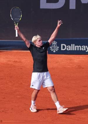 Diego Dedura Palomero GER cheers after winning a point, emotion, joy Copyright: xJuergenxHasenkopfx