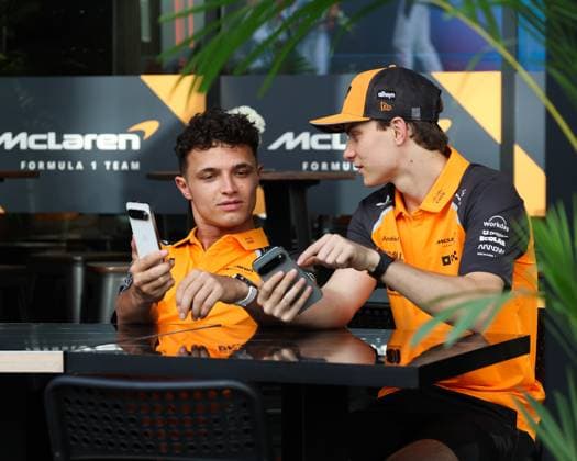 4 Lando Norris, McLaren F1 Team 81 Oscar Piastri, McLaren F1 Team F1 Grand Prix of Saudi Arabia at Jeddah Corniche Circuit Photo by HOCH ZWEI Jeddah Saudi Arabia