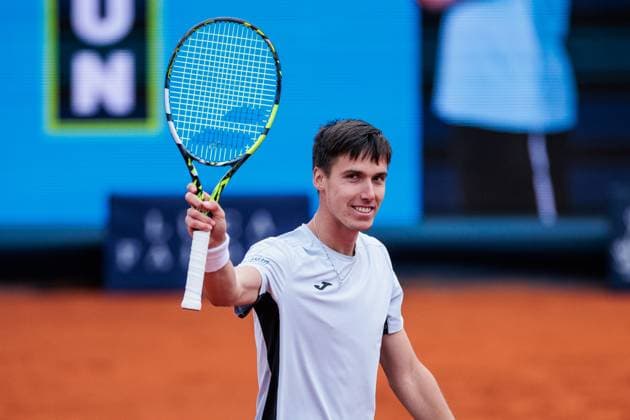 BMW Open Munich ATP 500 17 04 2025 Fabian Marozsan Hungary wins match against Ugo Humbert France BMW Open by Bitpanda Munich ATP 500 Day 6, Munich, MTTC Iphitos on 17 04 2025 Copyright: xBEAUTIFULxSPORTS Wunderlx