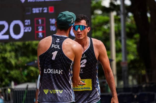 Beach Pro Tour Elite 16 in Brasilia BRASÍLIA, DF - 17.04.2025: BEACH PRO TOUR ELITE 16 IN BRASILIA - Pedro and Renato play against Losiak and during BEACH PRO TOUR - ELITE 16 - BRASILIA held at Sarah Kubitschek City Park in Brasília, DF. (Photo: Wagner Araújo Fotoarena) x2723468x  WagnerxAraújo