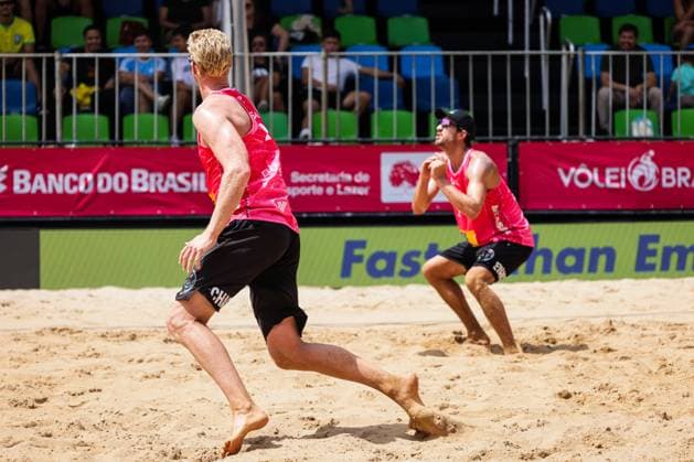 Beach Pro Tour Elite 16 in Brasilia BRASÍLIA, DF - 17.04.2025: BEACH PRO TOUR ELITE 16 IN BRASILIA - Arthur and Adrielson face Evans. and Budinger during the BEACH PRO TOUR - ELITE 16 - BRASILIA held at the Sarah Kubitschek City Park in Brasília, DF. (Photo: Wagner Araújo Fotoarena) x2723470x  WagnerxAraújo