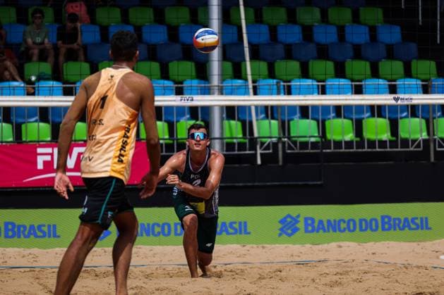 Beach Pro Tour Elite 16 in Brasilia BRASÍLIA, DF - 17.04.2025: BEACH PRO TOUR ELITE 16 IN BRASILIA - Pedro and Renato play against Losiak and during BEACH PRO TOUR - ELITE 16 - BRASILIA held at Sarah Kubitschek City Park in Brasília, DF. (Photo: Wagner Araújo Fotoarena) x2723487x  WagnerxAraújo