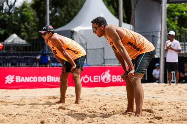 Beach Pro Tour Elite 16 in Brasilia BRASÍLIA, DF - 17.04.2025: BEACH PRO TOUR ELITE 16 IN BRASILIA - Pedro and Renato play against Losiak and during BEACH PRO TOUR - ELITE 16 - BRASILIA held at Sarah Kubitschek City Park in Brasília, DF. (Photo: Wagner Araújo Fotoarena) x2723489x  WagnerxAraújo