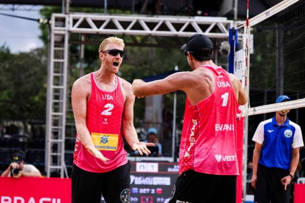 Beach Pro Tour Elite 16 in Brasilia BRASÍLIA, DF - 17.04.2025: BEACH PRO TOUR ELITE 16 IN BRASILIA - Arthur and Adrielson face Evans. and Budinger during the BEACH PRO TOUR - ELITE 16 - BRASILIA held at the Sarah Kubitschek City Park in Brasília, DF. (Photo: Wagner Araújo Fotoarena) x2723496x  WagnerxAraújo