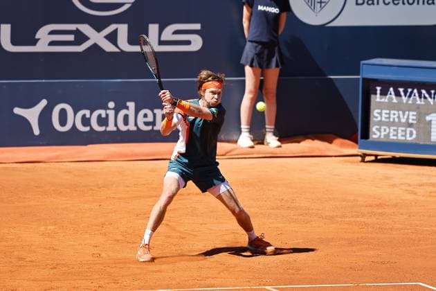 Andrey Rublev (RUS), APRIL17, 2025 - Tennis : Rublev during singles round of 16 match against Davidovich Fokina on the Barcelona Open Banc Sabadell tennis tournament at the Real Club de Tenis de Barcelona in Barcelona, Spain. Noxthirdxpartyxsales  (287934444)