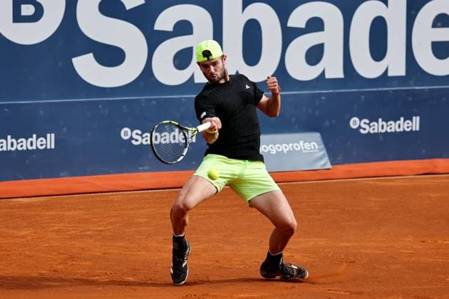 Jacob Fearnley (GBR), APRIL17, 2025 - Tennis : Fearnley during singles round of 16 match against Alex De Minaur on the Barcelona Open Banc Sabadell tennis tournament at the Real Club de Tenis de Barcelona in Barcelona, Spain. Noxthirdxpartyxsales  (287935203)