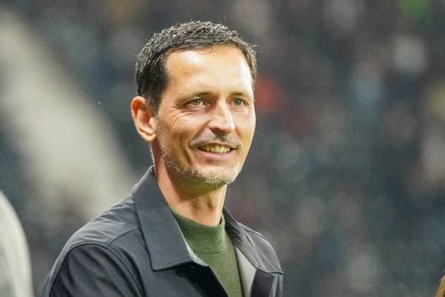 Football UEFA Europa League 2024 2025, quarter-final second leg Eintracht Frankfurt vs Tottenham Hotspur Deutsche Bank Park Frankfurt Dino Toppmöller Dino Toppmoeller Coach, Eintracht Frankfurt Copyright: xJOERANxSTEINSIEKx