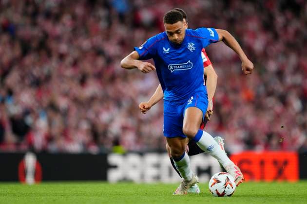 Athletic Club v Rangers FC - UEFA Europa League 2024 25 Quarter Final Second Leg Cyriel Dessers centre-forward of Rangers FC and Nigeria during the UEFA Europa League 2024 25 Quarter Final Second Leg match between Athletic Club and Rangers FC at Estadio de San Mames on April 17, 2025 in Bilbao, Spain. Bilbao Spain  Copyright: xJosexBretonx originalFilename:bretonhernandez-athletic250417_npGqH.jpg