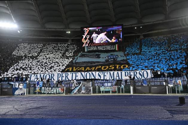 As Roma 17 04 2025 - Europa League Lazio-FK Bodo Glimt foto Antonello Sammarco Image nella foto: coreografia tifosi Lazio 
