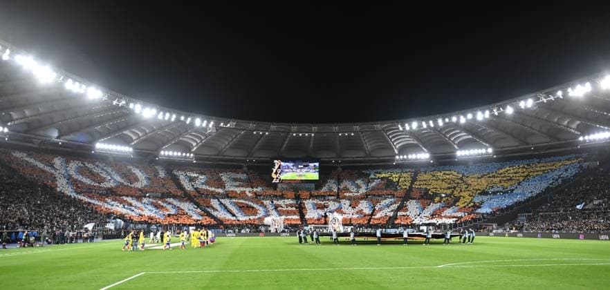 As Roma 17 04 2025 - Europa League Lazio-FK Bodo Glimt foto Antonello Sammarco Image nella foto: coreografia tifosi Lazio 