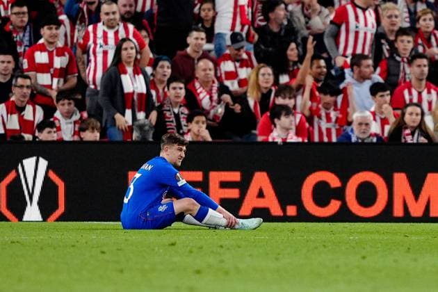 Ridvan Yilmaz of Rangers reacts to sustaining an injury Athletic Bilbao v Rangers, UEFA Europa League, Quarter Final, First Leg, Football, Estadio de San Mams, Bilbao, Spain - 17 Apr 2025 EDITORIAL USE ONLY No use with unauthorised audio, video, data, fixture lists, club league logos or live services. Online in-match use limited to 120 images, no video emulation. No use in betting, games or single club league player publications. Copyright: xGokhanxTaner Shutterstockx 15253954bq