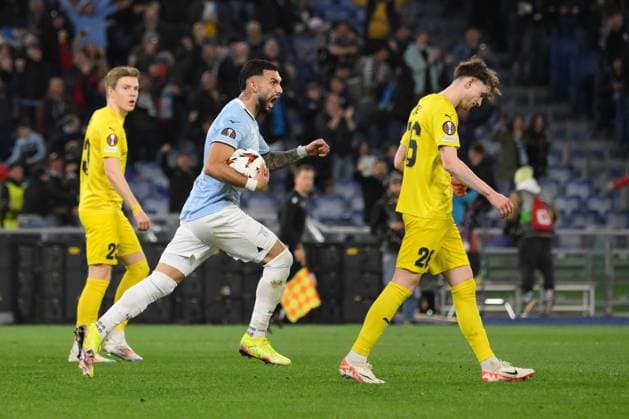 Lazioâ??s Taty Castellanos celebrates after scoring the goal 1-0 during the UEFA Europa League 2024-2025 football match between SS Lazio and FK Bodo Glimt at the Olympic Stadium in Rome on April 17, 2025.  Copyright: xFabrizioxCorradetti IPAxSportx xipa-agency.netx xx IPA_56606093 IPA_Agency_IPA56606093
