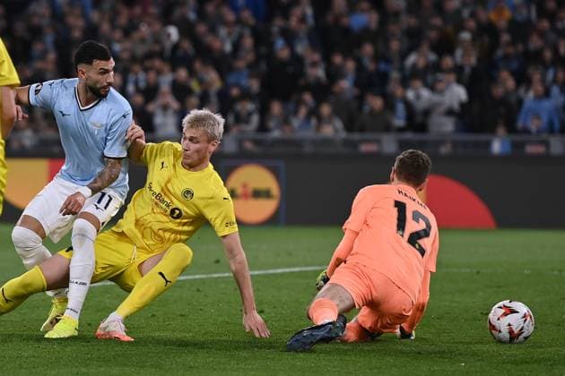As Roma 17 04 2025 - Europa League Lazio-FK Bodo Glimt foto Antonello Sammarco Image nella foto: gol Valentin Taty Castellanos 