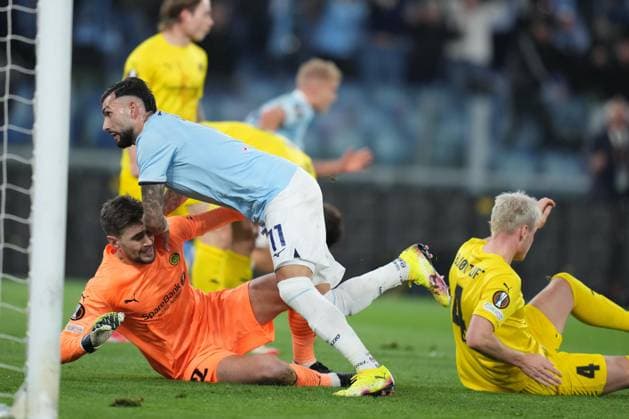 Lazio™s Taty Castellanos celebrates after scoring during the UEFA Europa League between Lazio and Bodo Glimt at the Olympic Stadium in Rome, Italy - Thursday 17 April 2025 - Soccer  Copyright: xAlfredoxFalcone LaPressex