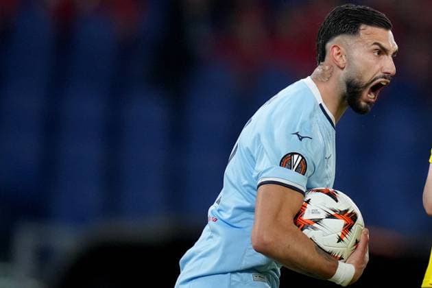 Lazio™s Taty Castellanos celebrates after scoring during the UEFA Europa League between Lazio and Bodo Glimt at the Olympic Stadium in Rome, Italy - Thursday 17 April 2025 - Soccer  Copyright: xAlfredoxFalcone LaPressex