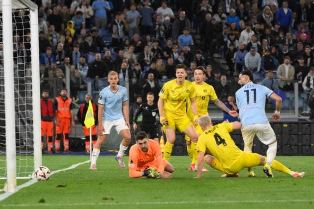 CALCIO - UEFA Europa League - SS Lazio vs FK Bodo Glimt Lazioâ??s Taty Castellanos goal 1-0 during the UEFA Europa League 2024-2025 football match between SS Lazio and FK Bodo Glimt at the Olympic Stadium in Rome on April 17, 2025. Rome Italy  Copyright: xIPAxSport ABACAx