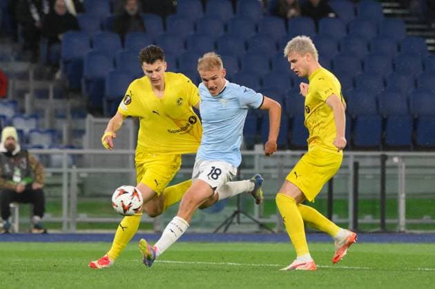 CALCIO - UEFA Europa League - SS Lazio vs FK Bodo Glimt Lazioâ??s Gustav Isaksen during the UEFA Europa League 2024-2025 football match between SS Lazio and FK Bodo Glimt at the Olympic Stadium in Rome on April 17, 2025. Rome Italy  Copyright: xIPAxSport ABACAx