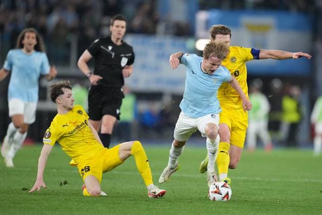 Lazio™s Nicolo Rovella during the UEFA Europa League between Lazio and Bodo Glimt at the Olympic Stadium in Rome, Italy - Thursday 17 April 2025 - Soccer  Copyright: xAlfredoxFalcone LaPressex