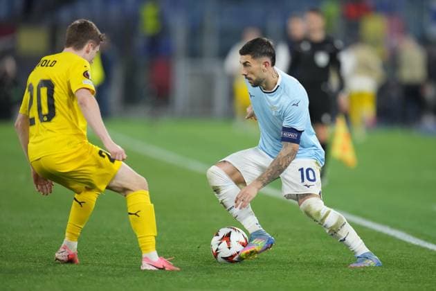 Lazio™s Mattia Zaccagni during the UEFA Europa League between Lazio and Bodo Glimt at the Olympic Stadium in Rome, Italy - Thursday 17 April 2025 - Soccer  Copyright: xAlfredoxFalcone LaPressex