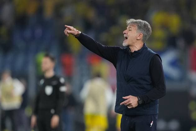 Lazio™s head coach Marco Baroni during the UEFA Europa League between Lazio and Bodo Glimt at the Olympic Stadium in Rome, Italy - Thursday 17 April 2025 - Soccer  Copyright: xAlfredoxFalcone LaPressex
