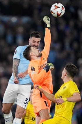 Glimt™s goalkeeper Nikita Haikin during the UEFA Europa League between Lazio and Bodo Glimt at the Olympic Stadium in Rome, Italy - Thursday 17 April 2025 - Soccer  Copyright: xAlfredoxFalcone LaPressex
