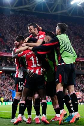 Athletic Club v Rangers FC - UEFA Europa League 2024 25 Quarter Final Second Leg Nico Williams left winger of Athletic Club and Spain celebrates after scoring his sides first goal during the UEFA Europa League 2024 25 Quarter Final Second Leg match between Athletic Club and Rangers FC at Estadio de San Mames on April 17, 2025 in Bilbao, Spain. Bilbao Spain  Copyright: xJosexBretonx originalFilename:bretonhernandez-athletic250417_npyZX.jpg