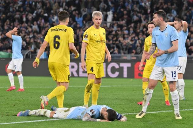 17th April 2025, Stadio Olimpico, Rome, Italy; UEFA Europa League Quarter Final Second Leg Football; Lazio versus Bodo Glimt; Mattia Zaccagni of SS Lazio shows his disappointment as Lazio cannot score the goal needed  ActionPlus12775607 AllShotLive