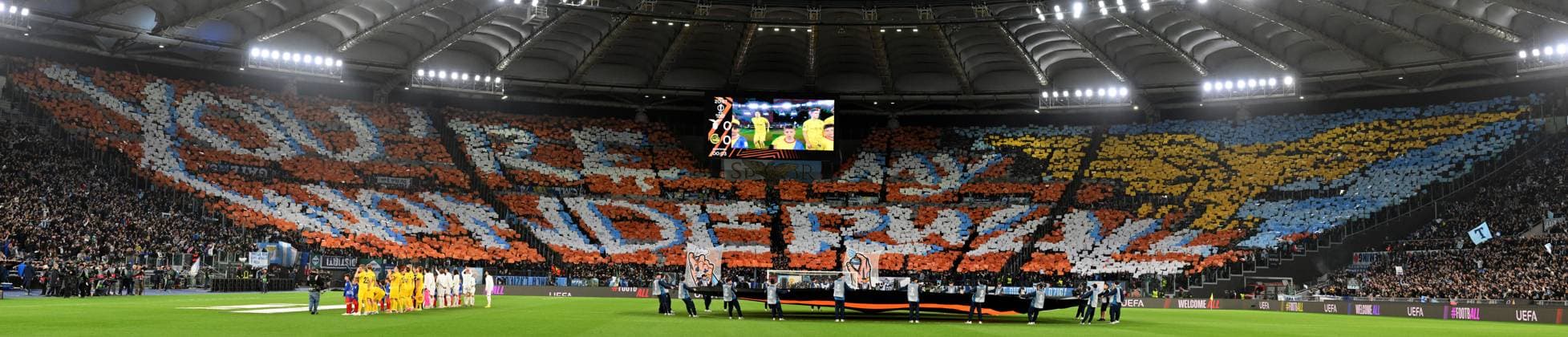 17th April 2025, Stadio Olimpico, Rome, Italy; UEFA Europa League Quarter Final Second Leg Football; Lazio versus Bodo Glimt; Lazio& x2019;s fans in panorMIC VIEW  ActionPlus12775627 AllShotLive