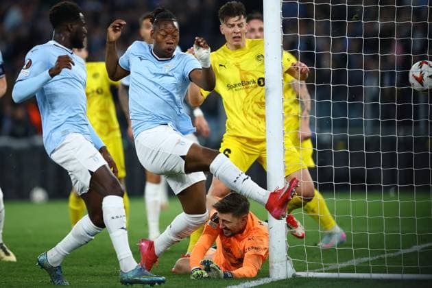 Fp Roma 17 04 2025 - Europa League Lazio-FK Bodo Glimt foto Federico Proietti Image nella foto: gol Tijjani Noslin 