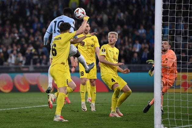 As Roma 17 04 2025 - Europa League Lazio-FK Bodo Glimt foto Antonello Sammarco Image nella foto: gol Boulaye Dia 