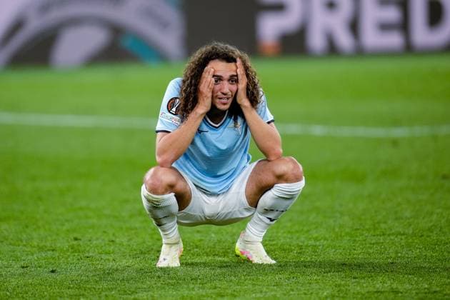 S.S. Lazio v FK Bodo Glimt - UEFA Europa League 2024 25 Quarter Final Second Leg Matteo Guendouzi of SS Lazio looks dejected at the end of the UEFA Europa League 2024 25 Quarter Final Second Leg match between S.S. Lazio and FK Bodo Glimt at Stadio Olimpico on April 17, 2025 in Rome, Italy. Rome Stadio Olimpico Rome Italy Copyright: xGiuseppexMaffiax UEL_Lazio-BodoGlimt_170425_BRU2174