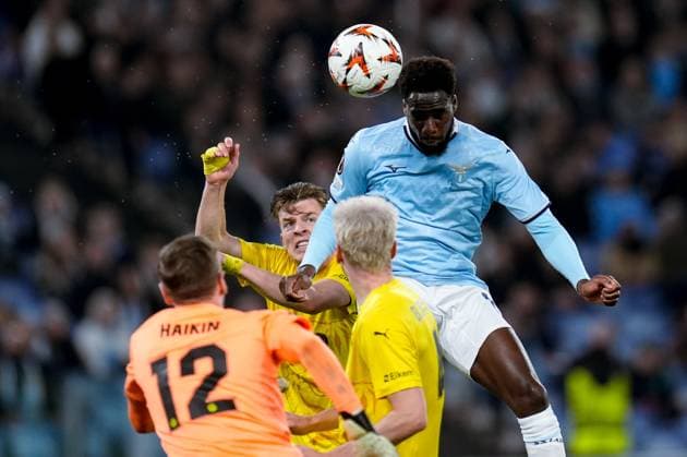 S.S. Lazio v FK Bodo Glimt - UEFA Europa League 2024 25 Quarter Final Second Leg Boulaye Dia of SS Lazio scores third goal during the UEFA Europa League 2024 25 Quarter Final Second Leg match between S.S. Lazio and FK Bodo Glimt at Stadio Olimpico on April 17, 2025 in Rome, Italy. Rome Stadio Olimpico Rome Italy Copyright: xGiuseppexMaffiax UEL_Lazio-BodoGlimt_170425_BRU7565