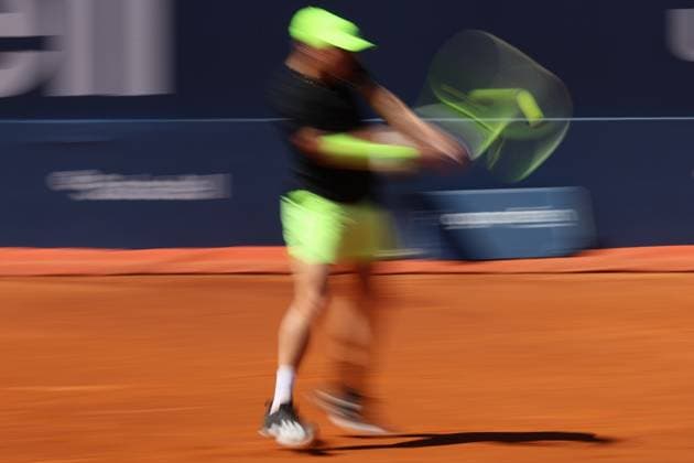 Barcelona open Banc Sabadell 2025, Real Club De Tennis Alejandro Davidovich of Spain in Action against Andrey Rublev during the Barcelona Open Banc Sabadell 2025 at Real Club De Tenis Barcelona on April 17, 2025 in Barcelona, Spain. barcelona Real Club De Tenis Barcelona on catalunya spain Copyright: xYoussefxLoulidix