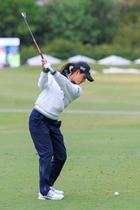 April 17, 2025, Tarzana, California, USA: Celine Boutier during first round of the JM Eagle LA Championship presented by Plastpro Thursday April 17, 2025 at El Caballero Country Club in Tarzana, California. JAVIER ROJAS PI Tarzana USA - ZUMAp124 20250417_zaa_p124_084 Copyright: xJavierxRojasx