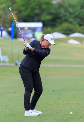 April 17, 2025, Tarzana, California, USA: Lauren Coughlin during first round of the JM Eagle LA Championship presented by Plastpro Thursday April 17, 2025 at El Caballero Country Club in Tarzana, California. JAVIER ROJAS PI Tarzana USA - ZUMAp124 20250417_zaa_p124_085 Copyright: xJavierxRojasx