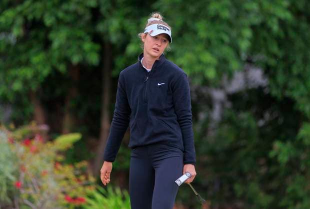 April 17, 2025, Tarzana, California, USA: Nelly Korda during first round of the JM Eagle LA Championship presented by Plastpro Thursday April 17, 2025 at El Caballero Country Club in Tarzana, California. JAVIER ROJAS PI Tarzana USA - ZUMAp124 20250417_zaa_p124_096 Copyright: xJavierxRojasx