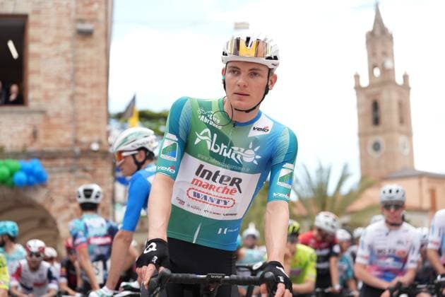 Zimmermann Georg Of IntermarchÃ - Wanty during the Giro d™Abruzzo, final stage from Corropoli to Isola del Gran Sasso (Santuario di San Gabriele (164 km) - Abruzzo, Italy - Friday, April 18, 2025. - cycling .  Copyright: xMassimoxPaolone LaPressex