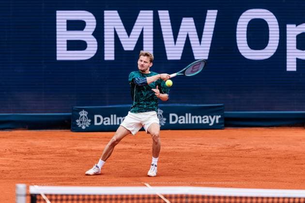 BMW Open Munich ATP 500 18 04 2025 David Goffin Belgium in match against Francisco Cerundolo Argentina BMW Open by Bitpanda Munich ATP 500 Day 7, Munich, MTTC Iphitos on 18 04 2025 Copyright: xBEAUTIFULxSPORTS Wunderlx