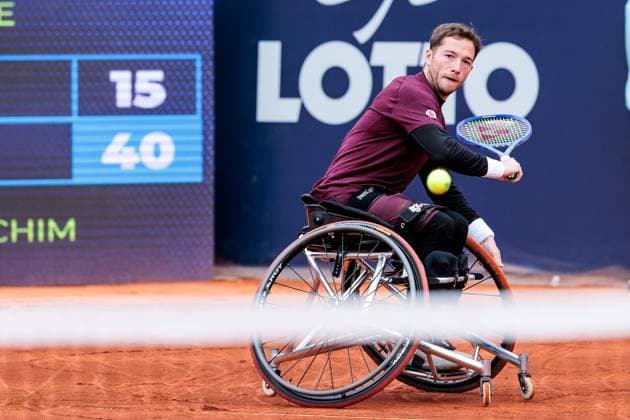 BMW Open Munich ATP 500 18 04 2025 Allianz Para Trophy Alfie Hewett Great Britain in match against Joachim Gerard Belgium BMW Open by Bitpanda Munich ATP 500 Day 7, Munich, MTTC Iphitos on 18 04 2025 Copyright: xBEAUTIFULxSPORTS Wunderlx