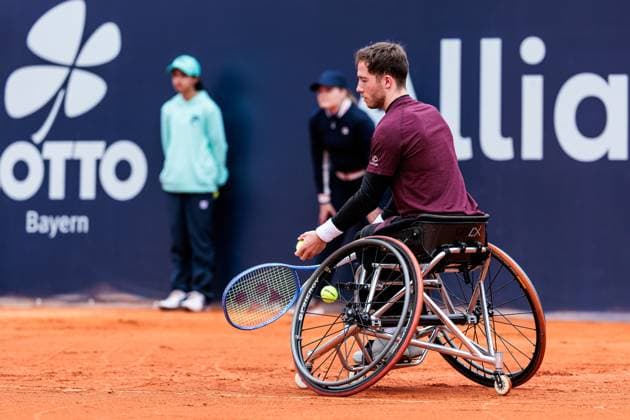 BMW Open Munich ATP 500 18 04 2025 Allianz Para Trophy Alfie Hewett Great Britain in match against Joachim Gerard Belgium BMW Open by Bitpanda Munich ATP 500 Day 7, Munich, MTTC Iphitos on 18 04 2025 Copyright: xBEAUTIFULxSPORTS Wunderlx