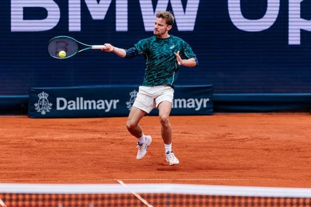 BMW Open Munich ATP 500 18 04 2025 David Goffin Belgium in match against Francisco Cerundolo Argentina BMW Open by Bitpanda Munich ATP 500 Day 7, Munich, MTTC Iphitos on 18 04 2025 Copyright: xBEAUTIFULxSPORTS Wunderlx
