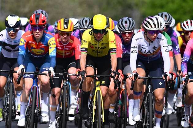 Brabantse Pijl Women 2025 cycling race OVERIJSE, BELGIUM - APRIL 18 : Vos Marianne (NED) of Team Visma I Lease a Bike during the Women Elite UCI 1.Pro 65th Flanders Classics Brabantse Pijl Women cycling race with start in Beersel and finish in Overijse (125,7 km) on April 18, 2025 in Overijse, Belgium, 18 04 2025 ( Motordriver Serge Seynaeve & Overijse Belgium  Copyright: xTomasxSiskx