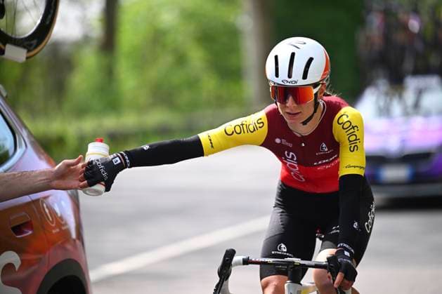 Brabantse Pijl Women 2025 cycling race OVERIJSE, BELGIUM - APRIL 18 : Guilman Victorie (FRA) of Cofidis Women Team during the Women Elite UCI 1.Pro 65th Flanders Classics Brabantse Pijl Women cycling race with start in Beersel and finish in Overijse (125,7 km) on April 18, 2025 in Overijse, Belgium, 18 04 2025 ( Motordriver Serge Seynaeve & Overijse Belgium  Copyright: xTomasxSiskx