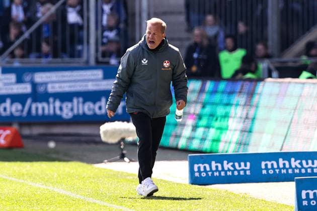 Coach Markus Anfang 1 FC Kaiserslautern 2 Soccer Bundesliga Season 2024 2025 1 FC Magdeburg vs 1 FC Kaiserslautern at the Avnet Arena in Magdeburg Soccer,Man,Men,Germany,06 04 2025