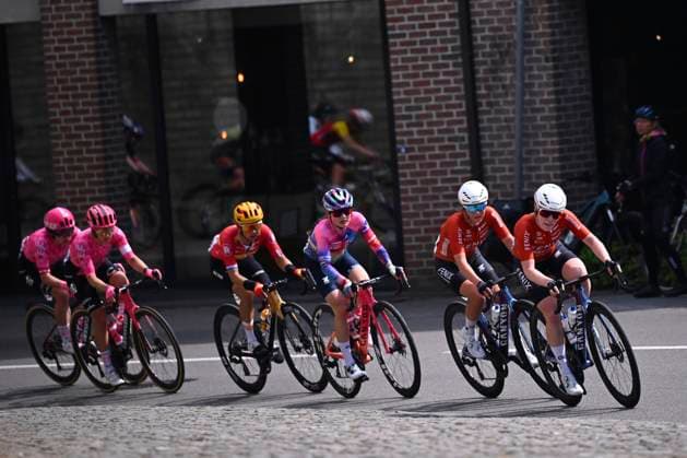 Brabantse Pijl Women 2025 cycling race OVERIJSE, BELGIUM - APRIL 18 : riders of Fenix-Deceuninck during the Women Elite UCI 1.Pro 65th Flanders Classics Brabantse Pijl Women cycling race with start in Beersel and finish in Overijse (125,7 km) on April 18, 2025 in Overijse, Belgium, 18 04 2025 ( Motordriver Serge Seynaeve & Overijse Belgium  Copyright: xTomasxSiskx