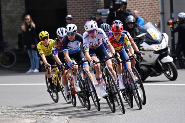 Brabantse Pijl Women 2025 cycling race OVERIJSE, BELGIUM - APRIL 18 : rider of Uae Team Emirates - XRG during the Women Elite UCI 1.Pro 65th Flanders Classics Brabantse Pijl Women cycling race with start in Beersel and finish in Overijse (125,7 km) on April 18, 2025 in Overijse, Belgium, 18 04 2025 ( Motordriver Serge Seynaeve & Overijse Belgium  Copyright: xTomasxSiskx