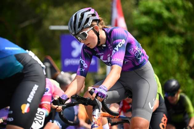 Brabantse Pijl Women 2025 cycling race OVERIJSE, BELGIUM - APRIL 18 : Coupland Mackenzie (AUS) of Liv AlUla Jayco during the Women Elite UCI 1.Pro 65th Flanders Classics Brabantse Pijl Women cycling race with start in Beersel and finish in Overijse (125,7 km) on April 18, 2025 in Overijse, Belgium, 18 04 2025 ( Motordriver Serge Seynaeve & Overijse Belgium  Copyright: xTomasxSiskx